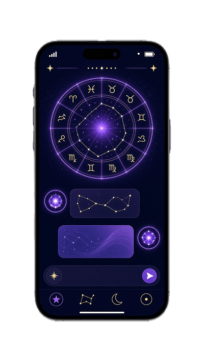 AstroLumes AI medium chat on a phone